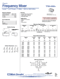 Datasheet TFM-4300+ manufacturer Mini-Circuits